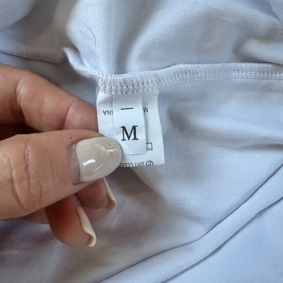 Boriflors Ruched Bodycon Midi Dress Size Medium White - Picture 10 of 11